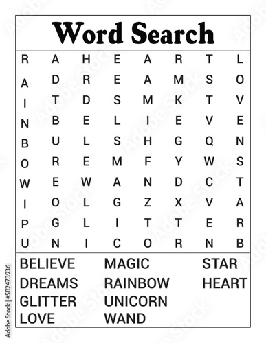 word search for children
