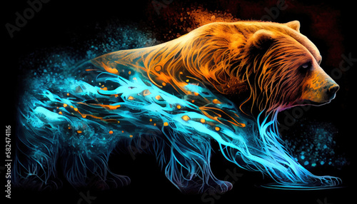 Spirit animal cosmic bear - By Generative AI