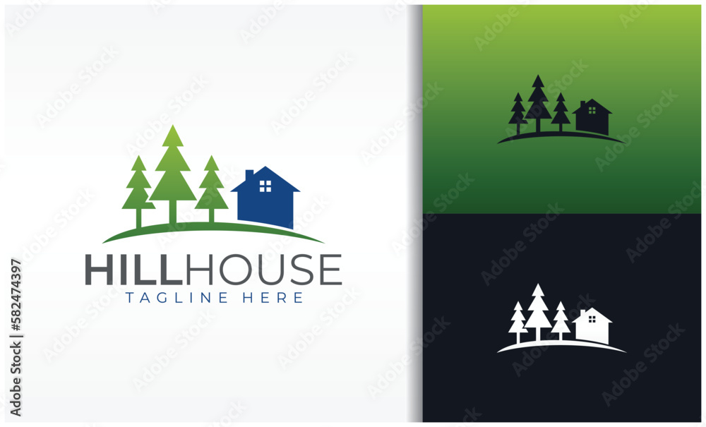 Hill house logo vector
