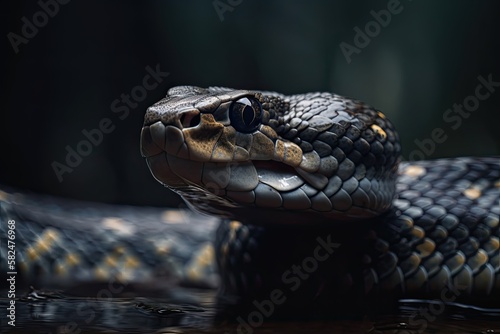 Viper snake close up. Generative AI