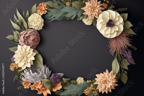 Wallpaper Mural wreat Wildflower rose flower floral frame red rose,hulthemia, rosa. Aquarelle wild flower for background, texture, wrapper pattern, frame or border.generative ai Torontodigital.ca