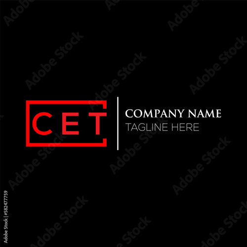 CET letter logo design on black background. CET creative initials letter logo concept. CET letter design. CET letter design on black background. CET logo vector.
