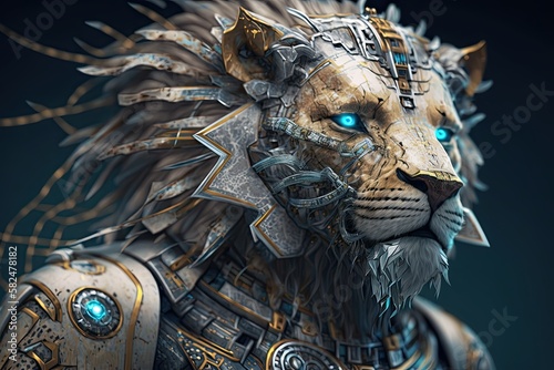 Lion of the Future: A Wild Animal Evolves with the Help of Robotic Costumes and Artificial Intelligence: Generative AI