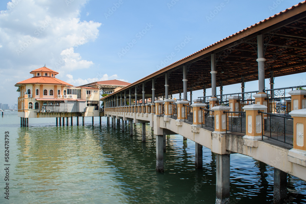 George Town, Penang, Malaysia: The promenade of the Church Street Pier which was built in 1897.