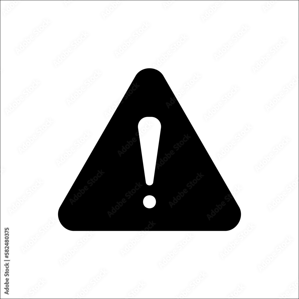 Caution, attention or danger warning icon with triangle and exclamation mark Caution, attention or danger warning icon with triangle and exclamation mark