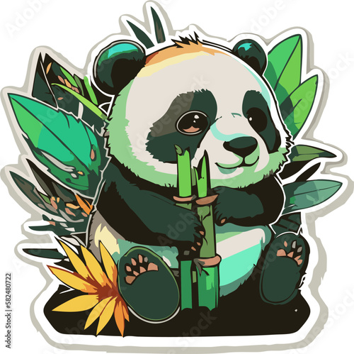 Innocent Panda Lovingly Embracing its Natural Habitat