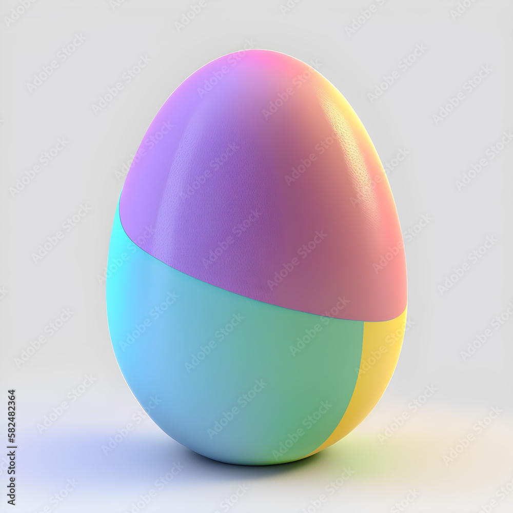 A 3D stylish egg with colorful dots A 3D stylish egg with colorful dots