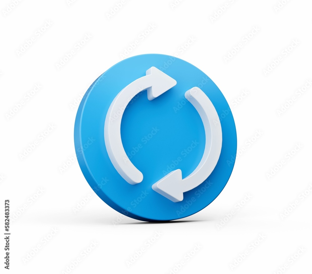 Rotation arrows icon isolated on white background Rotation arrows icon isolated on white background