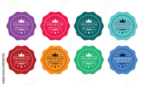 Premium quality seal or label flat vector icon