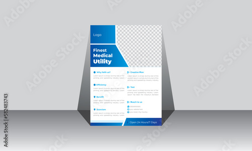 Modern,clean,finest and creative medical flayer ,leaflet,vector design tamplate for health care and hospital business.