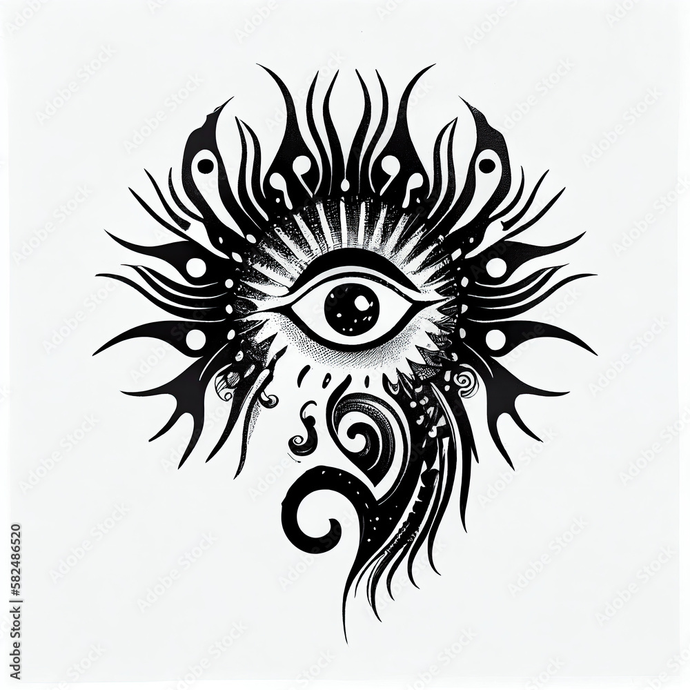 Third eye tattoo - By Generative AI