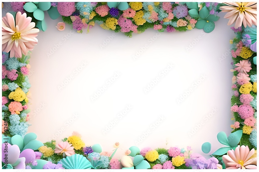 Floral arrangement in a flat lay style. Generative-AI Floral arrangement in a flat lay style. Generative-AI