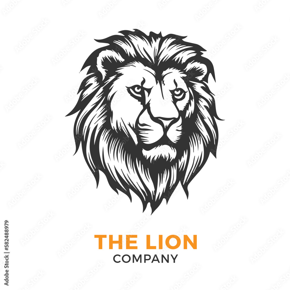 Fototapeta premium Lion head logo Vector Illustration