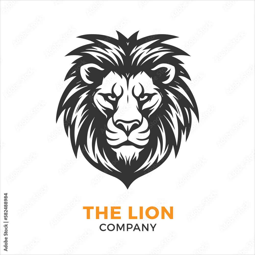 Lion head logo Vector Illustration