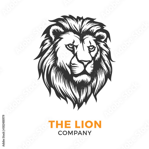 Fototapeta Naklejka Na Ścianę i Meble -  Lion head logo Vector Illustration