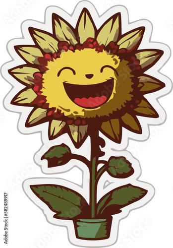 Express Your Love with These Cute and Charming Sunflower Stickers for Your Online Conversations and Social Media Posts