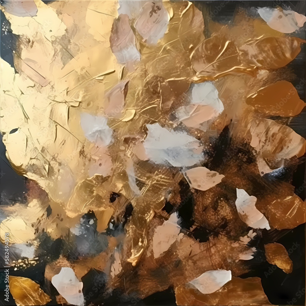 abstract background painting with gold color for wallpaper, generative ai