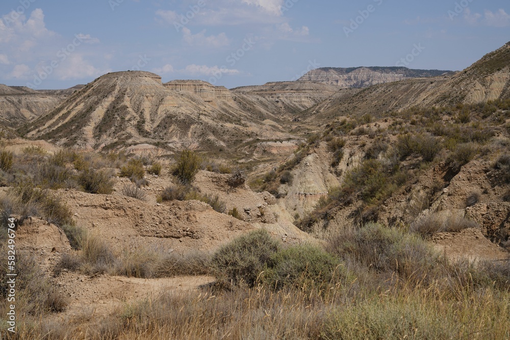 Scenic View of great desert mountains under the blue sky Scenic View of great desert mountains under the blue sky