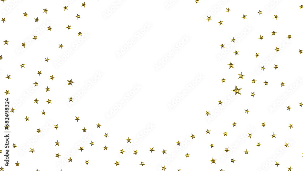Obraz premium Holiday golden decoration, glitter frame isolated -