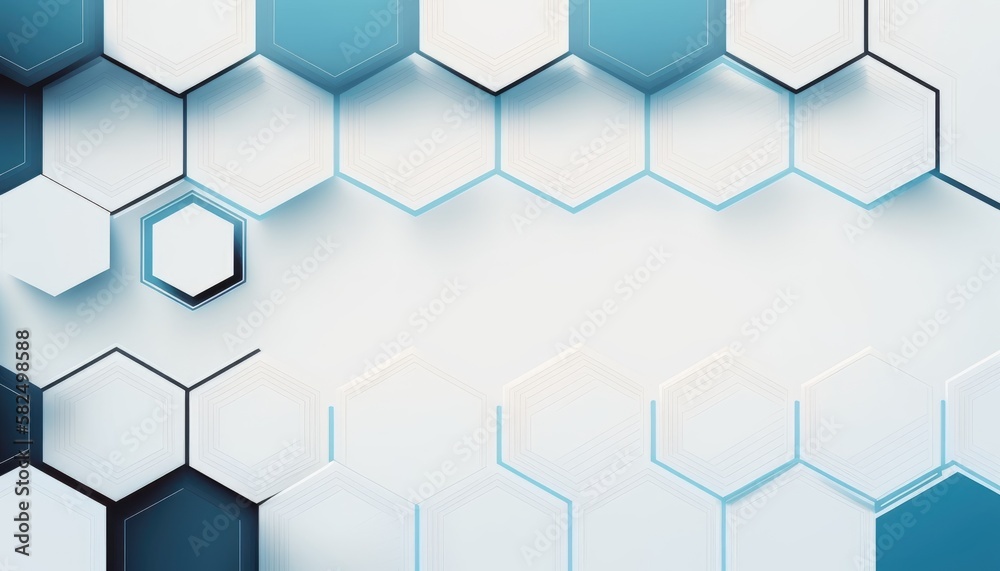 Abstract background with hexagons, AI generated Abstract background with hexagons, AI generated