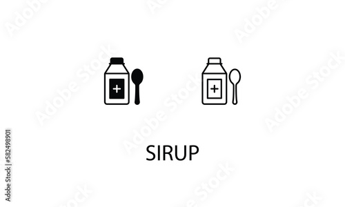 Syrup double icon design stock illustration