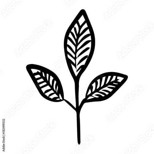 Tableau sur toile leaves branch element