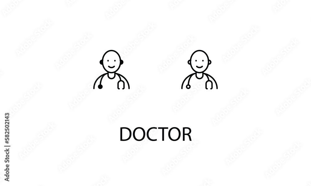 Doctor double icon design stock illustration Doctor double icon design stock illustration
