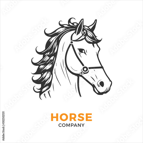 Horse head logo Vector Illustration