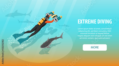 Extreme Diving Isometric Banner
