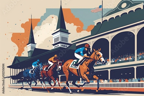 Kentucky derby illustration 