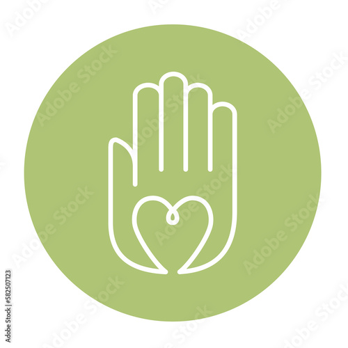 Hands with a heart icon PNG image with transparent background