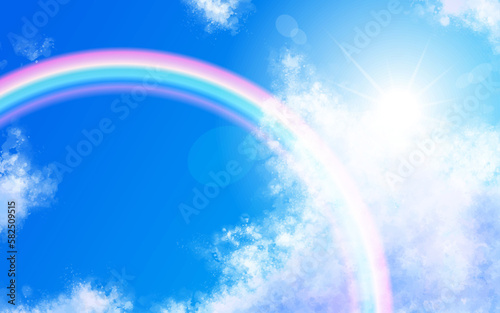 青空と虹と太陽と雲02　穏やかな雲