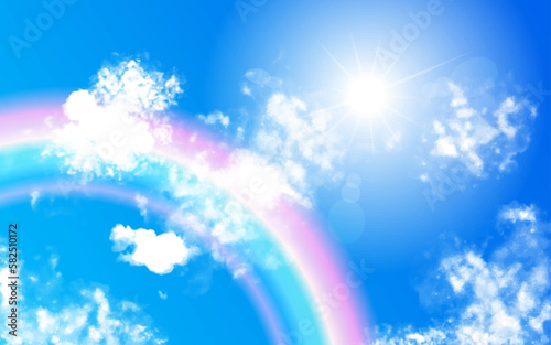 青空と虹と太陽と雲11　静かな空