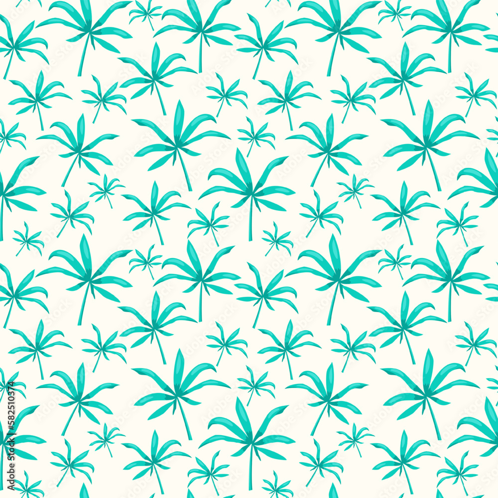 Palm Leaf Seamless Background. Pattern Leaf