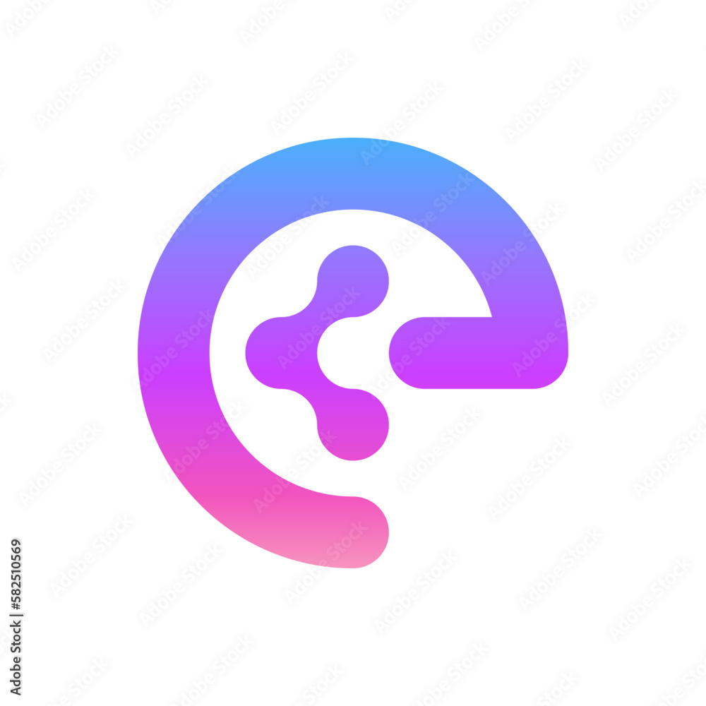 Letter E technology abstract modern logo Letter E technology abstract modern logo