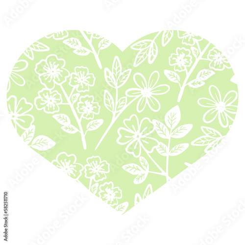 floral heart banner