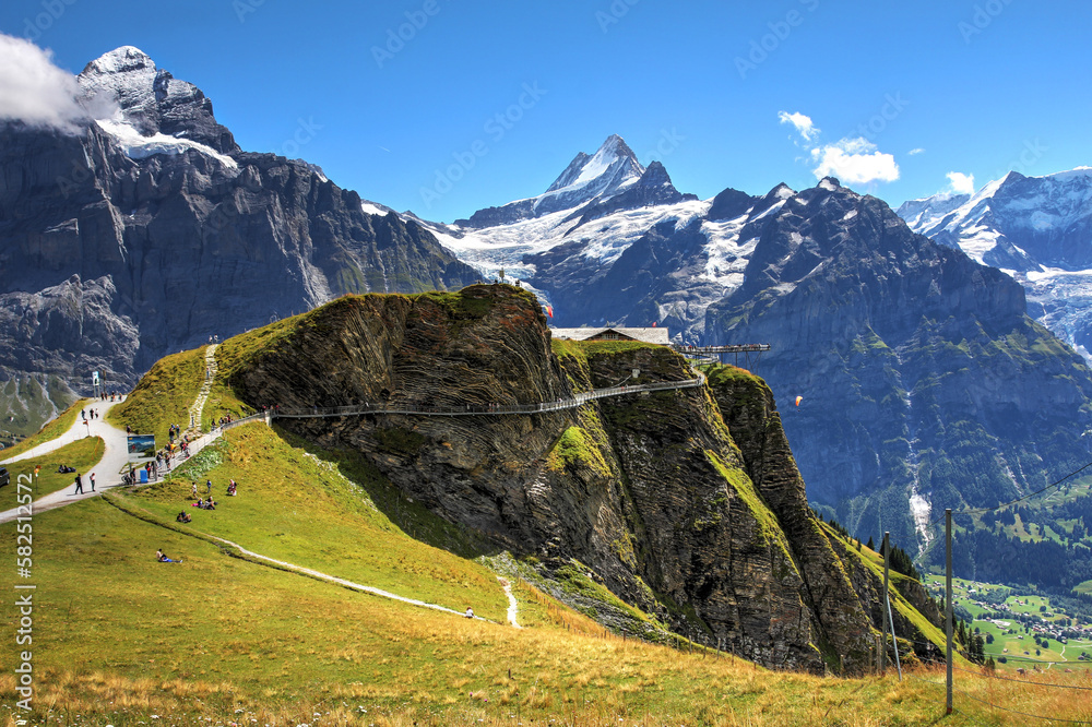 Fototapeta premium Grindelwald First Cliff Walk, Switzerland