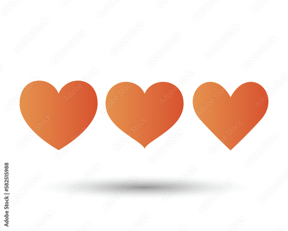 Illustration with a red valentine heart. Collection of heart illustrations, Love symbol icon set, and love symbol vector.,
Collection of heart illustrations, set of love symbols, love symbol
Vector 
