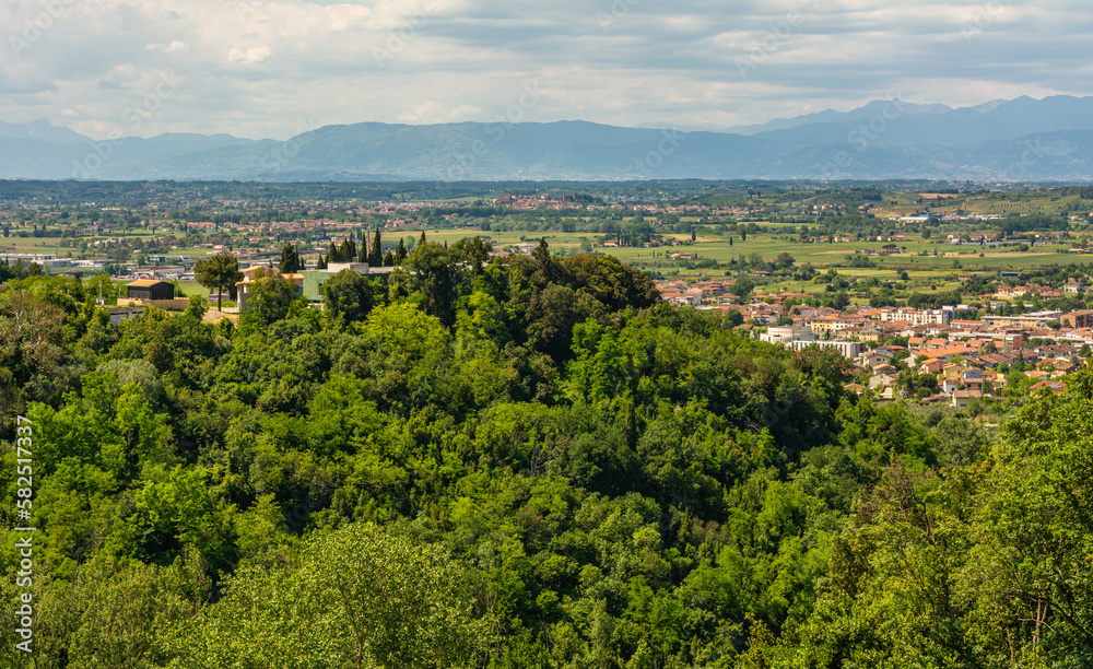 San Miniato, Pisa province, landscape of the Tuscany hills in springtime In the heart of Tuscany  - central Italy, Europe