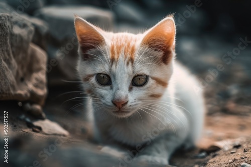 The kitten is playing. Generative AI