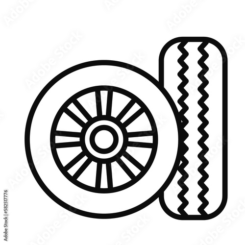 Car tires icon png image with transparent background