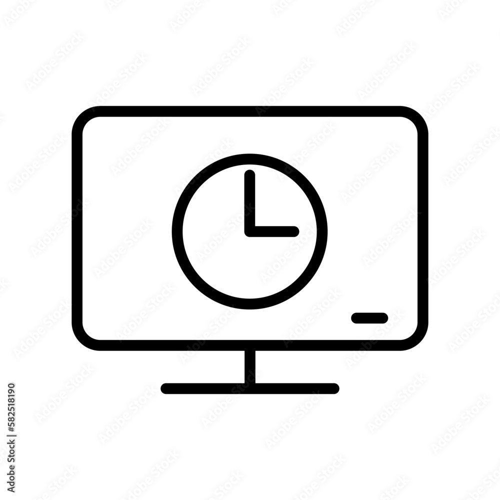 tv with clock outline vector icon. tv with clock sign stock vector icon for web, mobile app and ui design tv with clock outline vector icon. tv with clock sign stock vector icon for web, mobile app and ui design