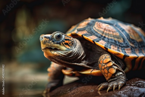 little turtle portrait. Generative AI