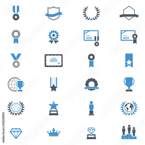 Award and Honor Icon set	