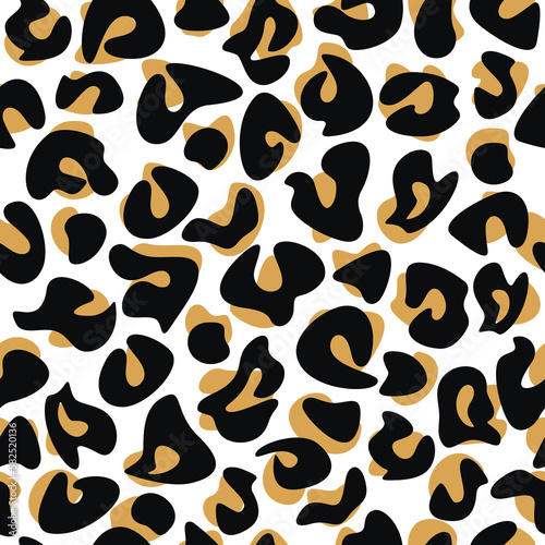 Animal skin print. Leopard seamless pattern vector. Abstract spots backdrop illustration. Wallpaper, background, fabric, textile, wrapping paper or package design.