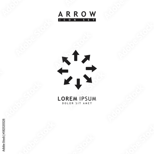 Free Download Modern simple arrows vector illustration isolated on white background	 - GFXLoad