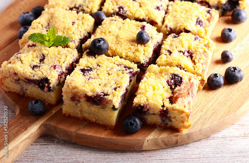 blueberry crumble topping coffee cake