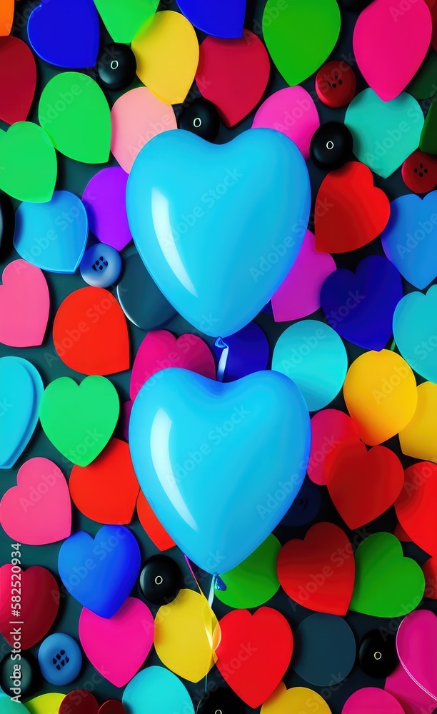 Blue balloons,Blue Heart Shaped Balloons