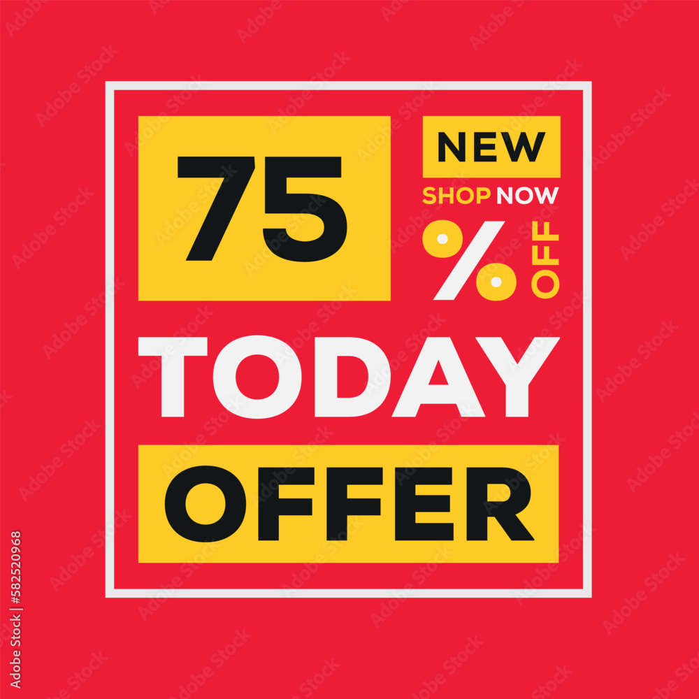 75% OFF Sale Discount, Today offer, Shop Now.