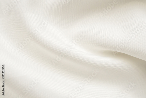 Abstract white fabric texture with soft wave background